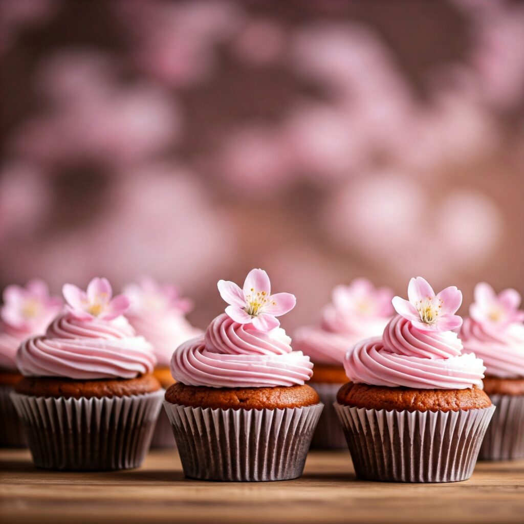 2. Cherry Blossom Cupcakes