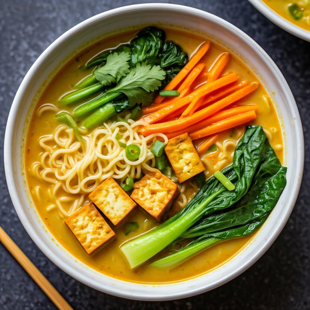 2. Coconut Curry Veggie Ramen (Vegan)