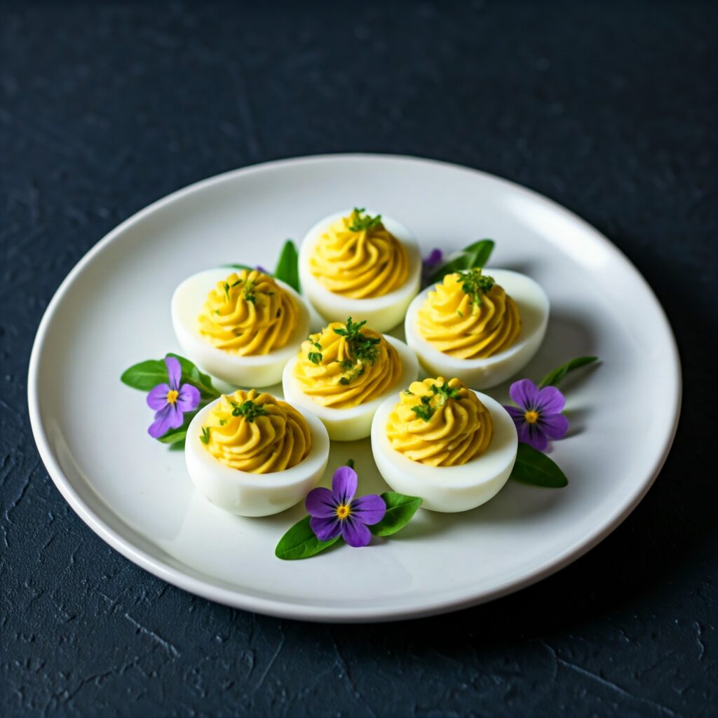 4. Deviled Eggs with a Spring Twist