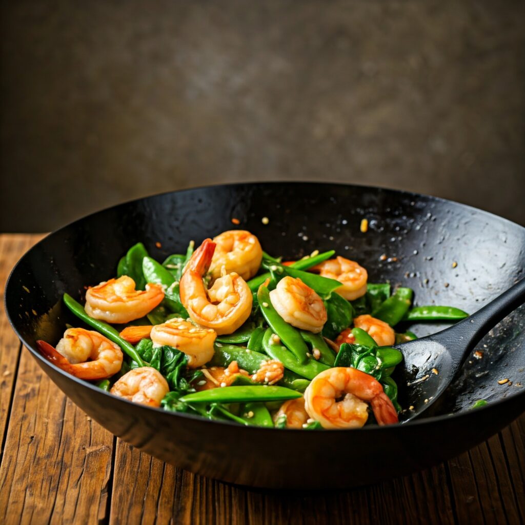 5. Shrimp and Spring Greens Stir-Fry