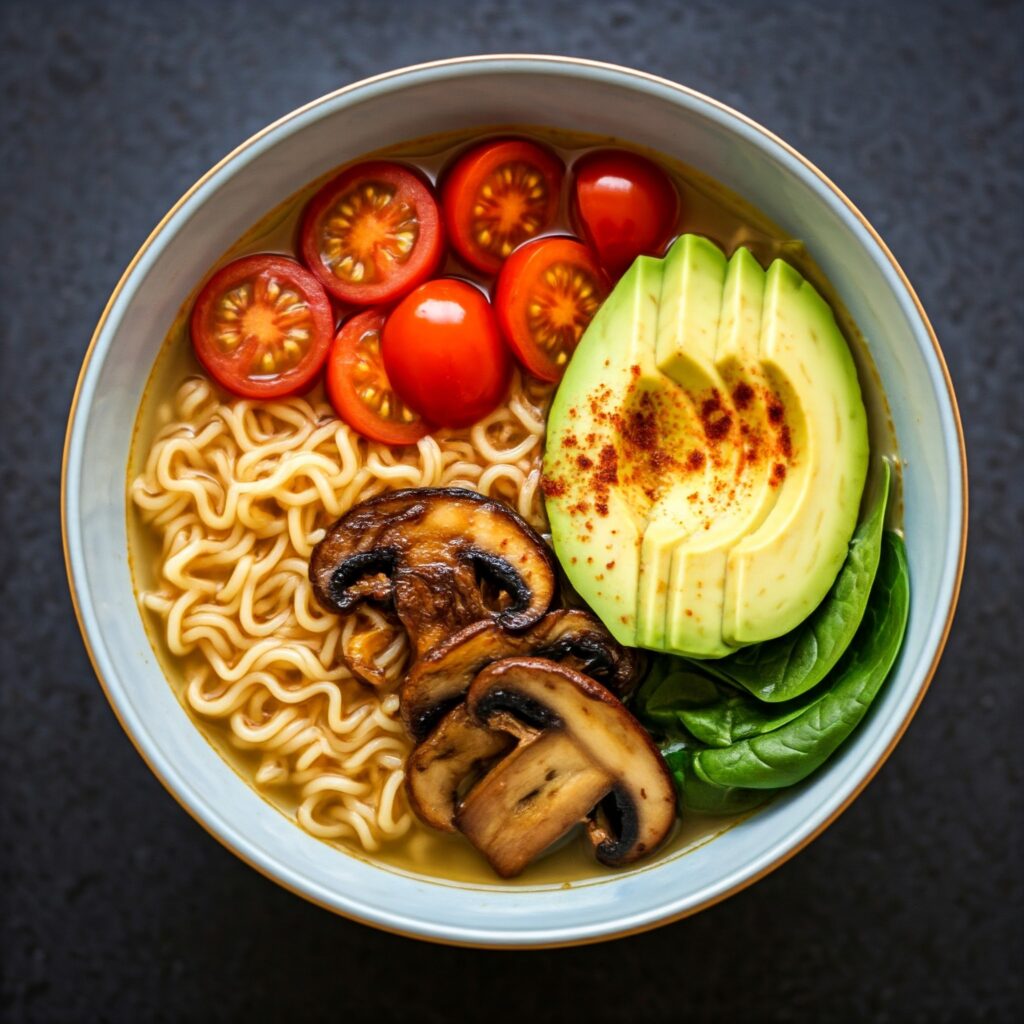 6. Smoky Mushroom & Avocado Breakfast Ramen (Vegan)