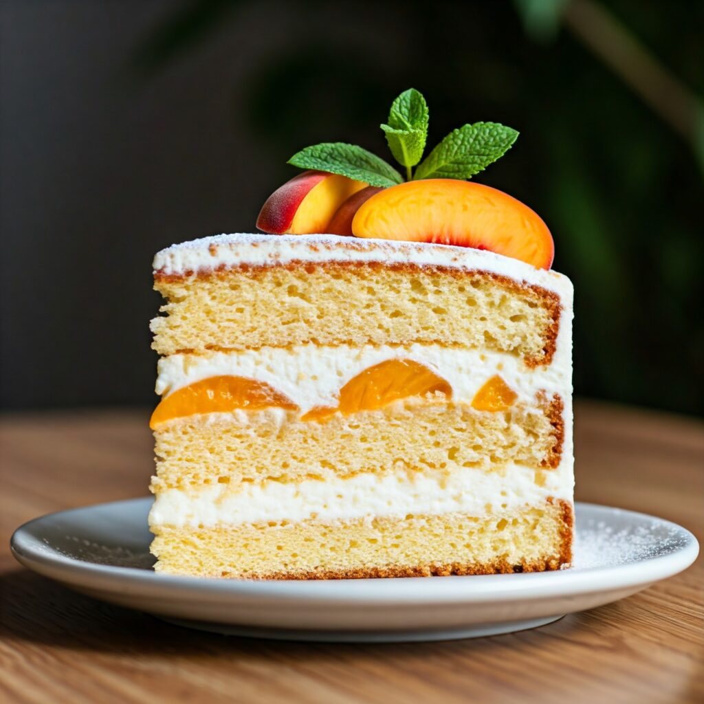 8. Peaches and Cream Cake